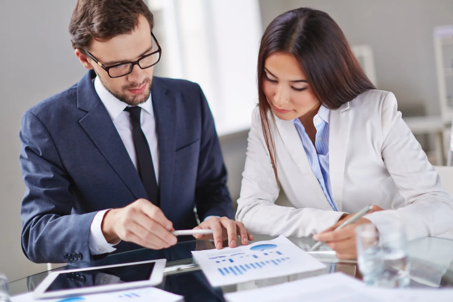 CPA firm team reviewing financial documents